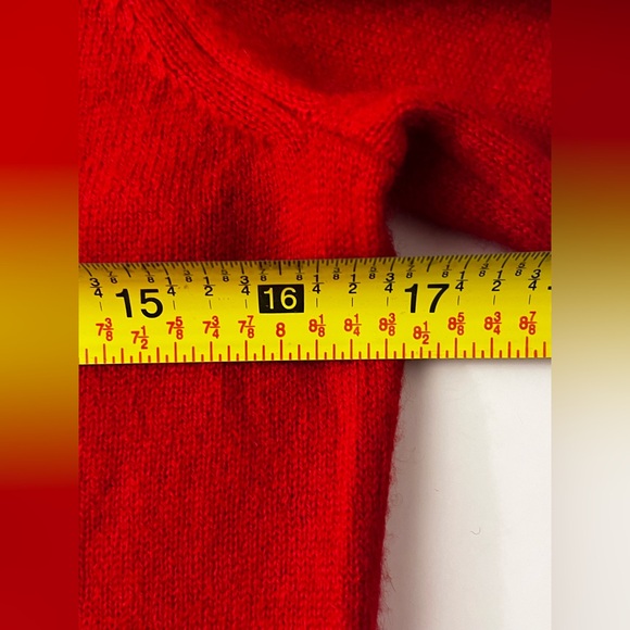 J. Mclaughlin Red Turtleneck Sweater 100% Cashmere Soft Classic S - Picture 6 of 7